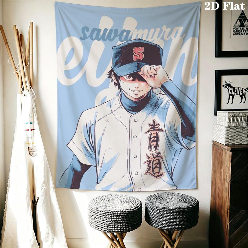 Ace of Diamond Wall Tapestry Aesthetic Wall Hanging Printed Fabric Blanket Decorative Tapestries for Bedroom Living Room Home Decor