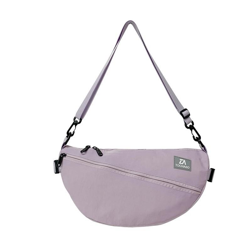 

Childrens Cotton Crossbody Bag With Solid Color Design And Letter Decoration For Kindergarten Kids фиолетовый