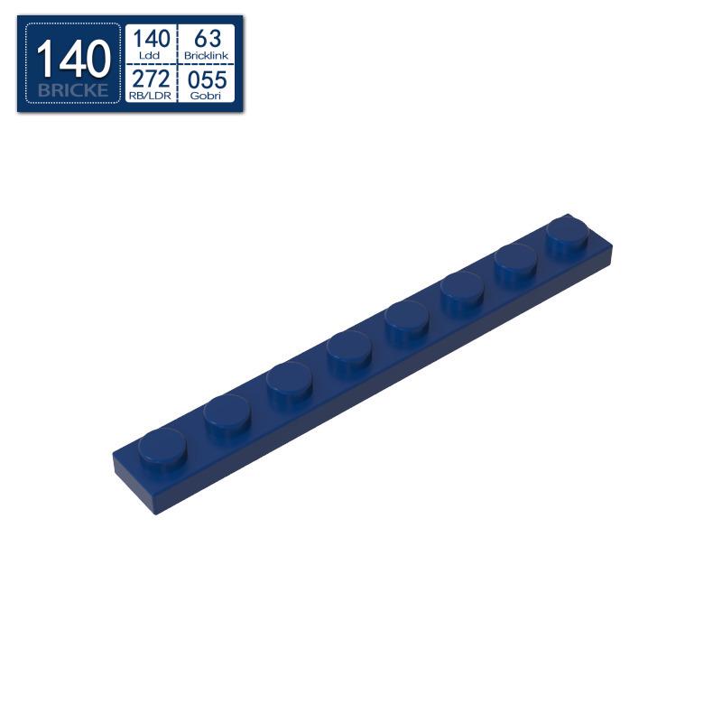 BRICKE Brick Guest 1x8 Plate, Compatible with Lego 3460, Loose Parts Building Blocks, Small Particles.