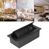 Power Socket Slow Opening Waterproof Modern Recessed Power Strip Desk Outlet with USB Charging Ports for Home Office