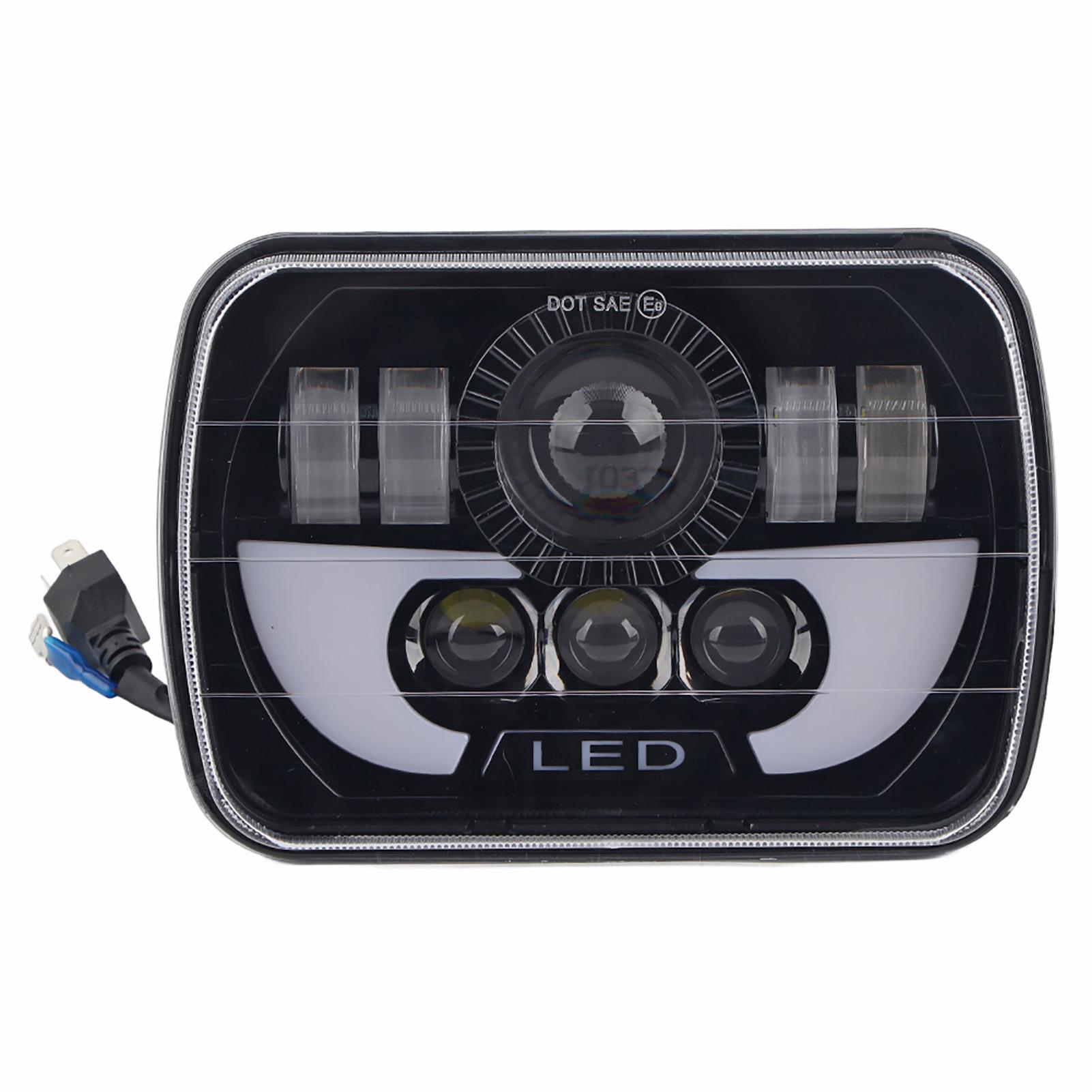 

5x7in Headlight 90W LED Light High/Low Beam Headlamp Waterproof Car Headlight LED Headlight Waterproof Light чорний