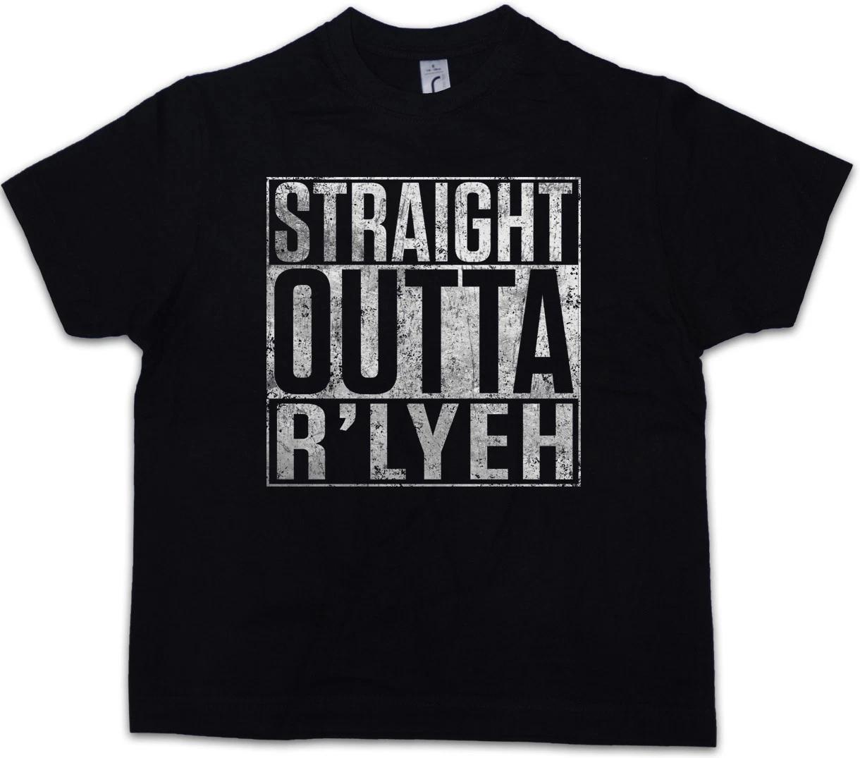 STRAIGHT OUTTA R YLEH Kids Boys kids boys T-Shirt City Arkham Cthulhu Fun Lovecraft Town 160