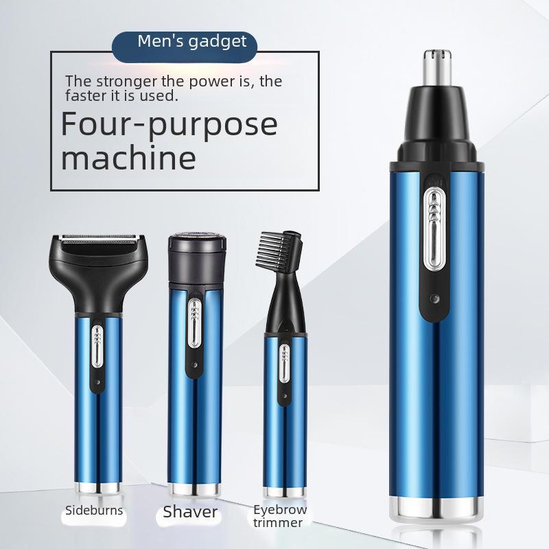 USB Wiederaufladbarer 4-in-1 Elektrischer Trimmer für Männer: Nase, Koteletten und mehr