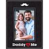 Daddy & Me Picture Frame - Black Leather Dad Photo Frame 4x6 Fathers Day Picture Frame from Kids Best Daddy Decoration Gifts for Home