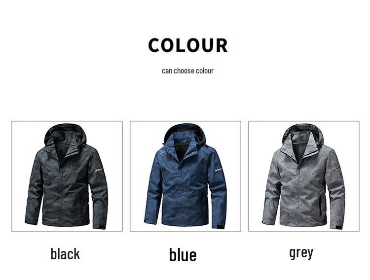 Giacca a vento con cappuccio mimetica da uomo Eldoria: Giacca Casual Versatile di Alta Gamma Primavera/Autunno