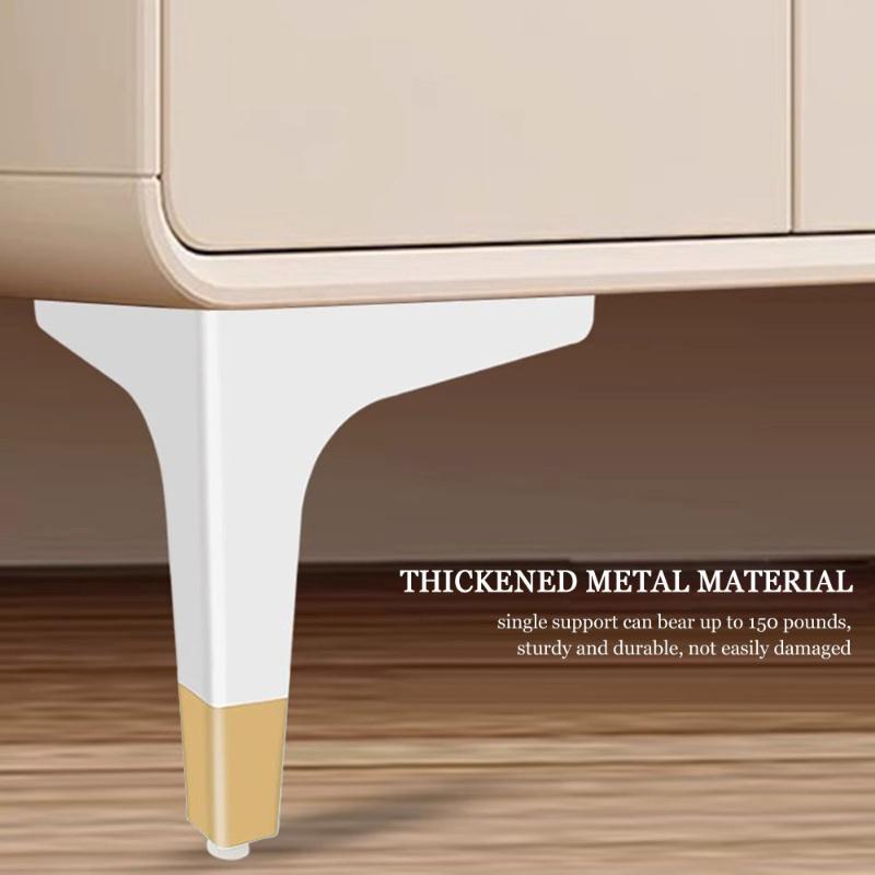 4pcs Furniture Legs with High Load-bearing Capacity, Metal Replacement Legs Suitable Cabinets Beds Easy To Install Furniture Leg
