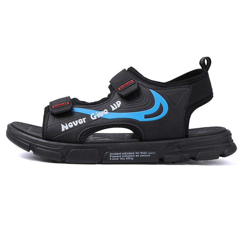 Heren Sandalen Zomer Heren Sandalen Trend Sandalen voor Jongen Heren Comfortabele Pantoffel Heren Leren Sandaal Trending Outdoor 42 black