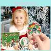 Colorful Cartoon Style Acrylic Christmas Painting Keychains Perfect For Holiday Gifting