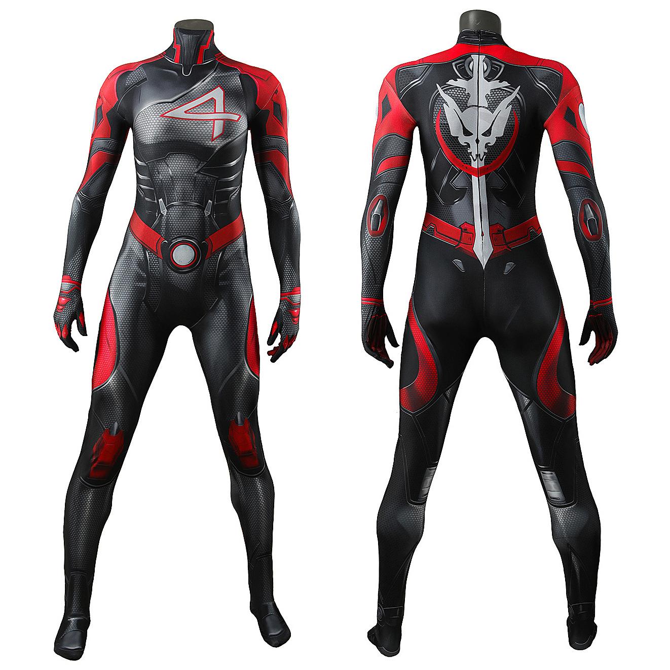 

Сьюзен Сью Шторм Ричардс Аниме Игра Соперники Косплей Костюм Черный и Красный Зентай Сексуальный Готический Комбинезон Панк Джирай Кей Индивидуальный XXXL