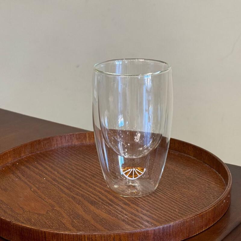 Changqi Double Wall Heat-Resistant Glass Cup with Fruit Design