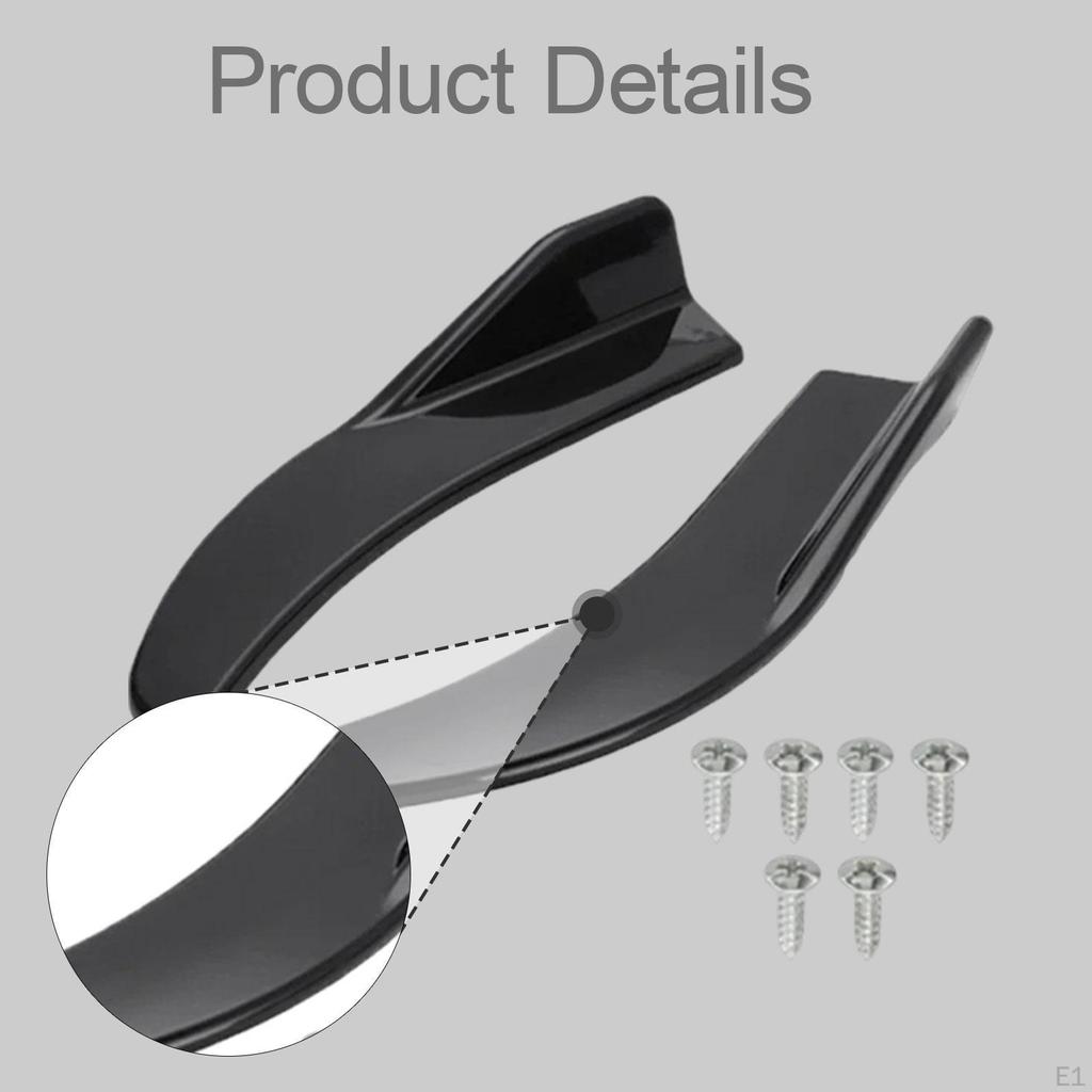 1 Pair Car Front Rear Corner Spoiler Accessories Easy To Install Diffuser Splitter Anti Scratch