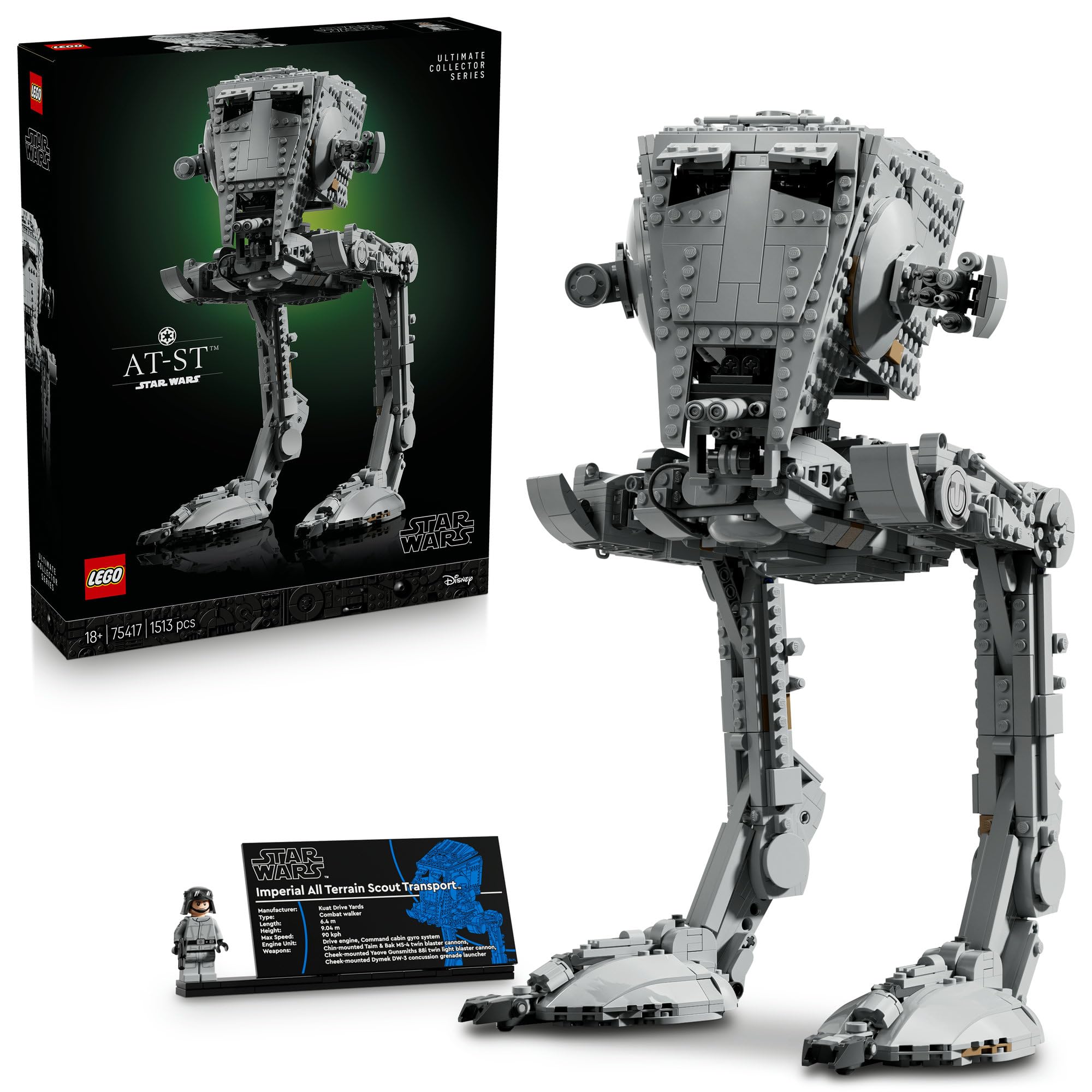 

LEGO Star Wars AT-ST™ Walker Toy, Birthday Gift, Building Blocks, Space Fighting Robot, 75417