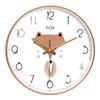 Cartoon Animal Wall Clock Simple Cute Living Room Children's Bedroom Clock Nordic Minimalist Home No Punching Analog Clock 8inch