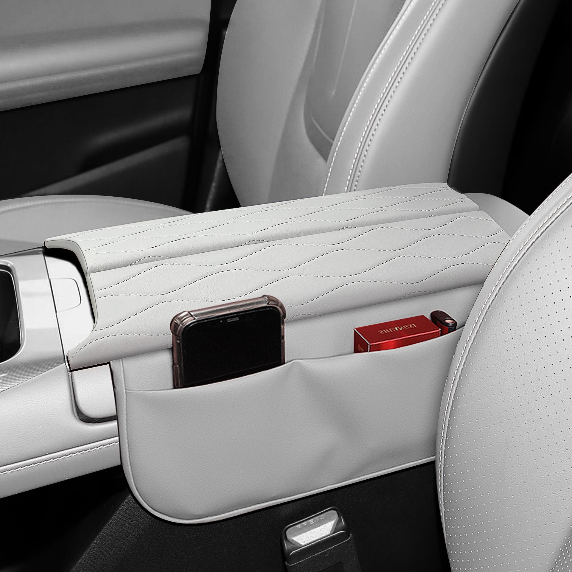 Deep Blue L07 Center Console Armrest Pad & Storage Bag: Decorative Protector for Car Interior