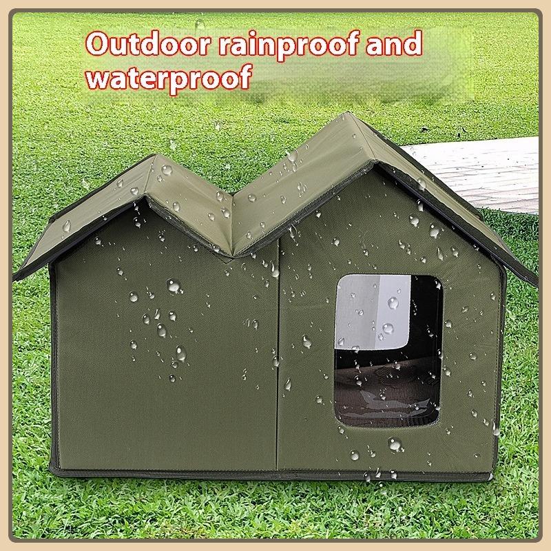 CatOutdoor Shelter Large Winter Insulated Pet House Waterproof Detachable Cat Shelter Washable Cat Nest Pet House for Cat Dog