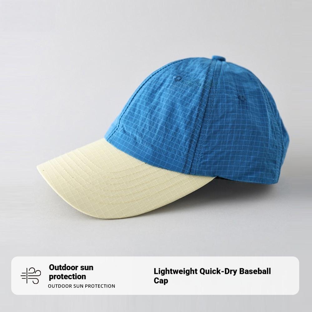 Lightweight Ripstop Baseball Cap Men Women Two-Tone Packable Outdoor Hiking Hat Quick Dry Sun Protection Sports Cap