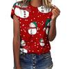 Snowflake pattern women's fashionable T-shirt short sleeved