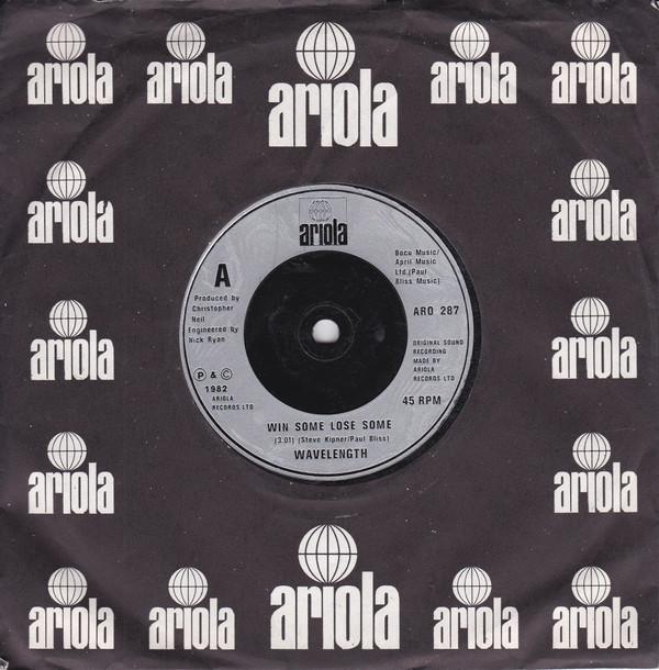 

7inch Record WAVELENGTH Win Some Lose Some ARO287 Ariola 1982 UK Pop Used