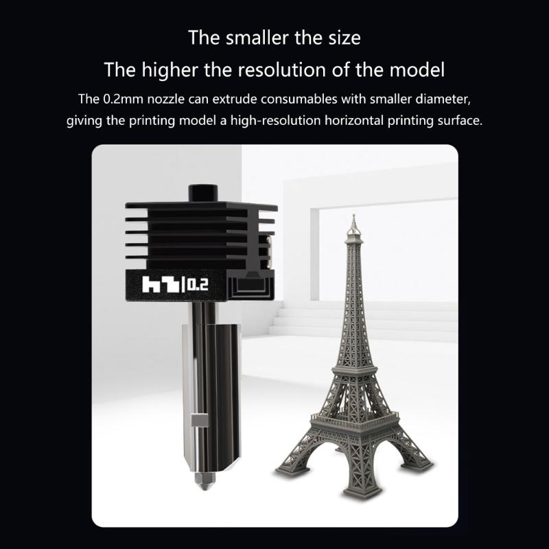 Quick Release Integrated Hotend Assembly With Silicone Sock Detachable Nozzle for H2D Mini Series 3D Printers