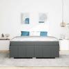 Upholstered Bed Frame with Mattress Dark Grey 180 x 200 cm Fabric