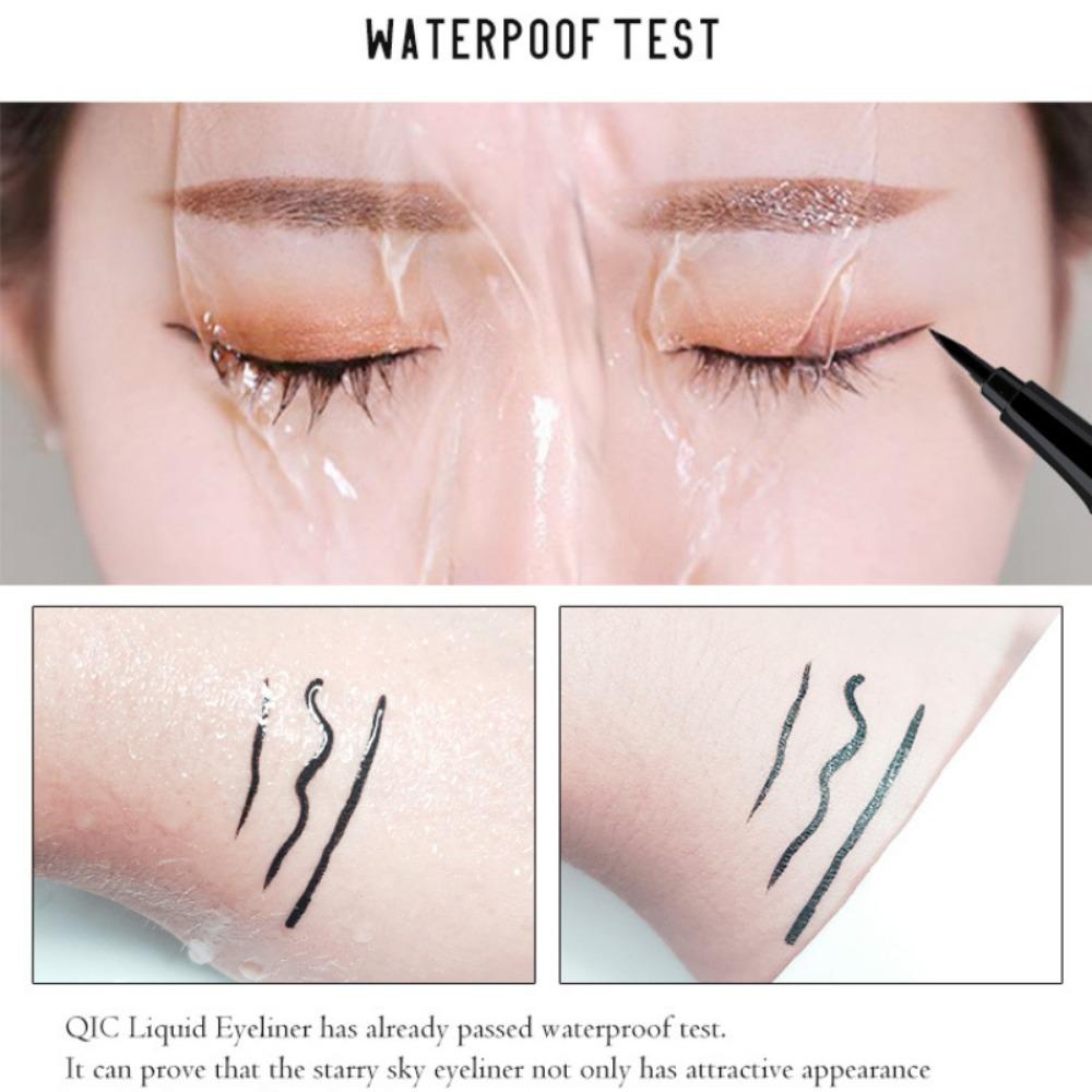 QIC Star Eye Eyeliner, Waterproof Sweat and Makeup, Not Smudge, Beginner Scholar Eyeliner Pen Beauty Makeup