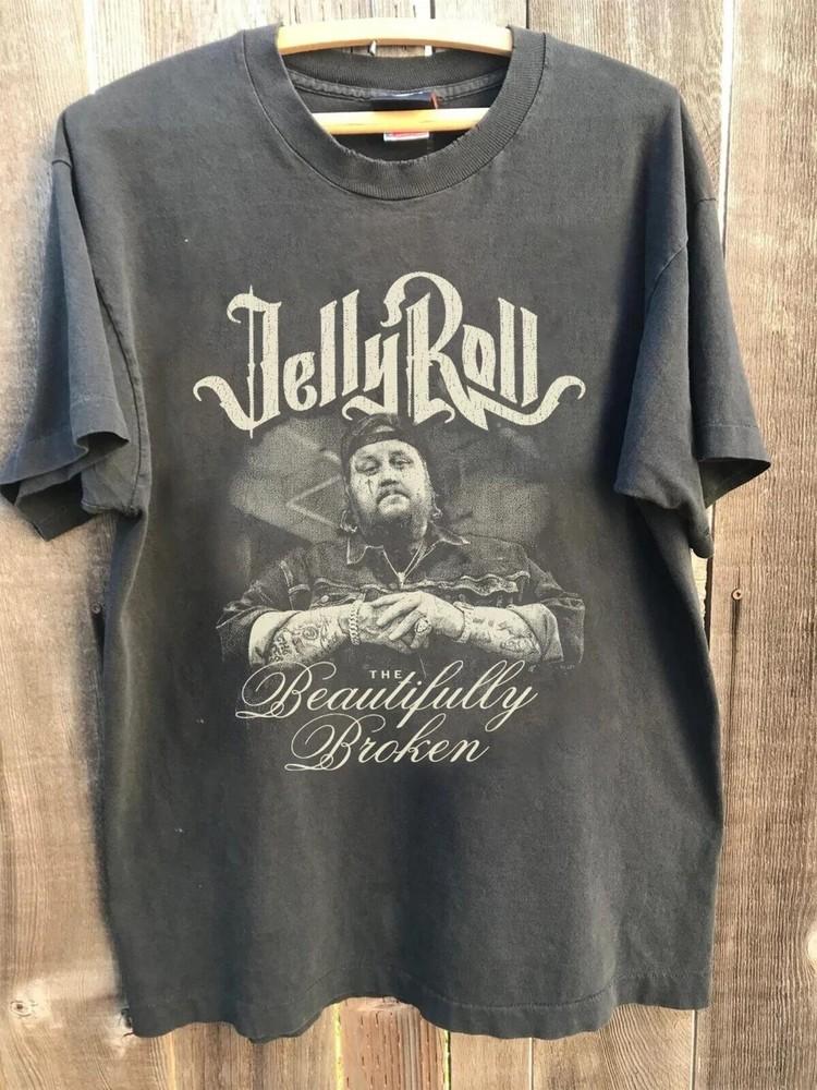 Jelly Roll Bootleg 90s Jelly Roll Music Tour 2025 Jelly Roll TShirt Size S3XL Unisex T-Shirt L