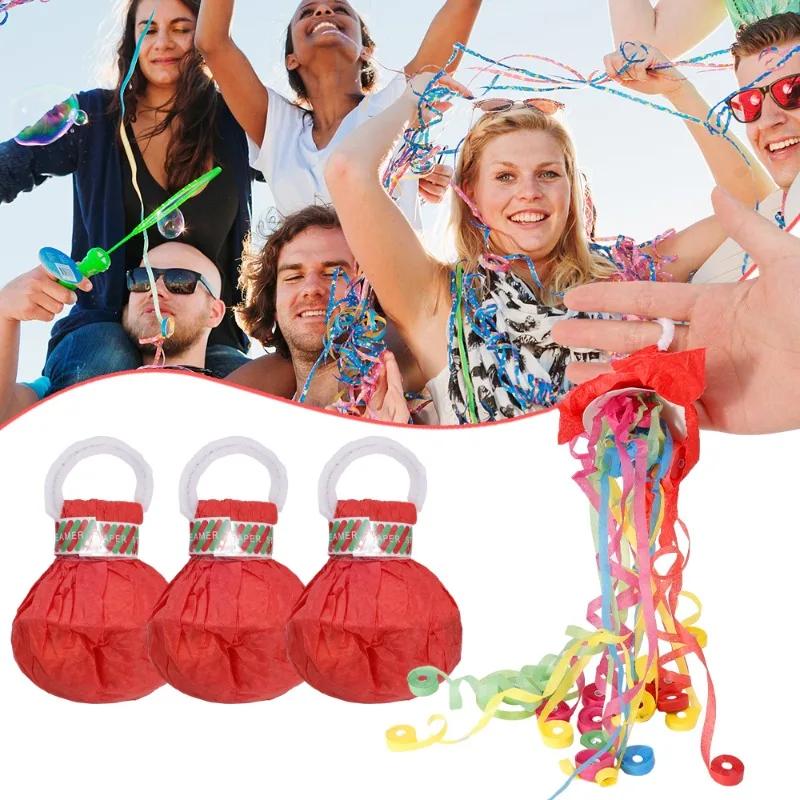 Konfetti Streamers Poppers Festkonfetti Handkastad Streamer Papperssmällare för Examen Bröllop Födelsedag Handkastad Streamer