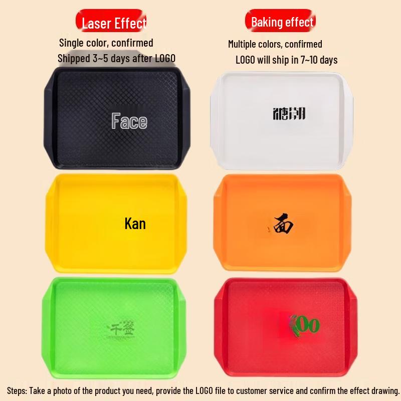 Commercial Heavy-Duty Non-Slip Plastic Serving Tray