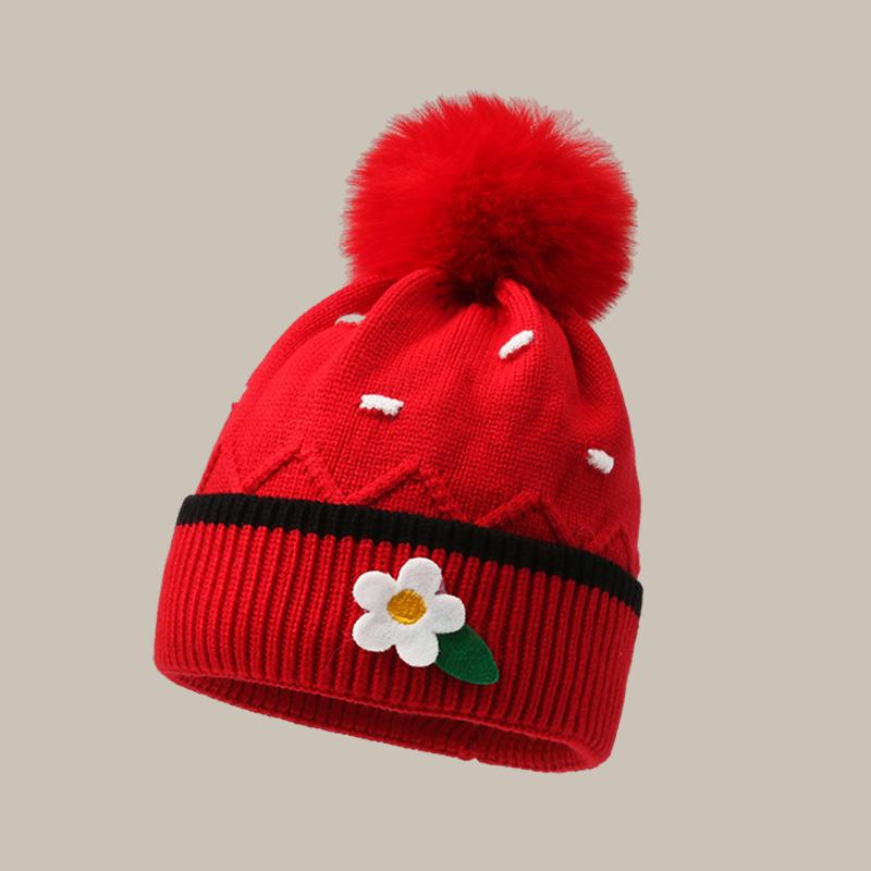Fashion Autumn Custom Unisex Warm Kids Knitted Windproof Winter Children Beanie Hats