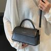 Korean version of fashion handbag women's 2025 winter new retro letter shoulder messenger bag niche design small square bag