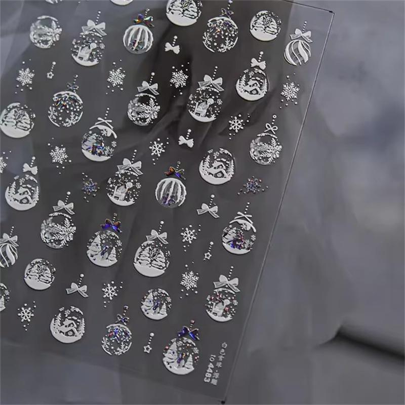 1PCS French Jelly Nail Stickers Dreamy Bubble Meteor Butterfly Star Moon Self Adhesive Stickers For Nail DIY Nail Art Decoration