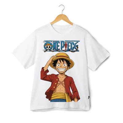 Viens gabals Luffy T-krekls – Monkey D. Luffy Anime Grafisks Unisex T-krekls Faniem Dāvana