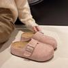 Mori Retro Thick-soled Bag Head Half Slippers for Women's Outer Wear 2025 New Fashionable Versatile and Comfortable One-pedal Slippers