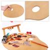 Vintage Artist Oval Wooden   Oil Acrylic Paint Tray Wood Painting Tool for Painting Thumb Holder Trays for Artist