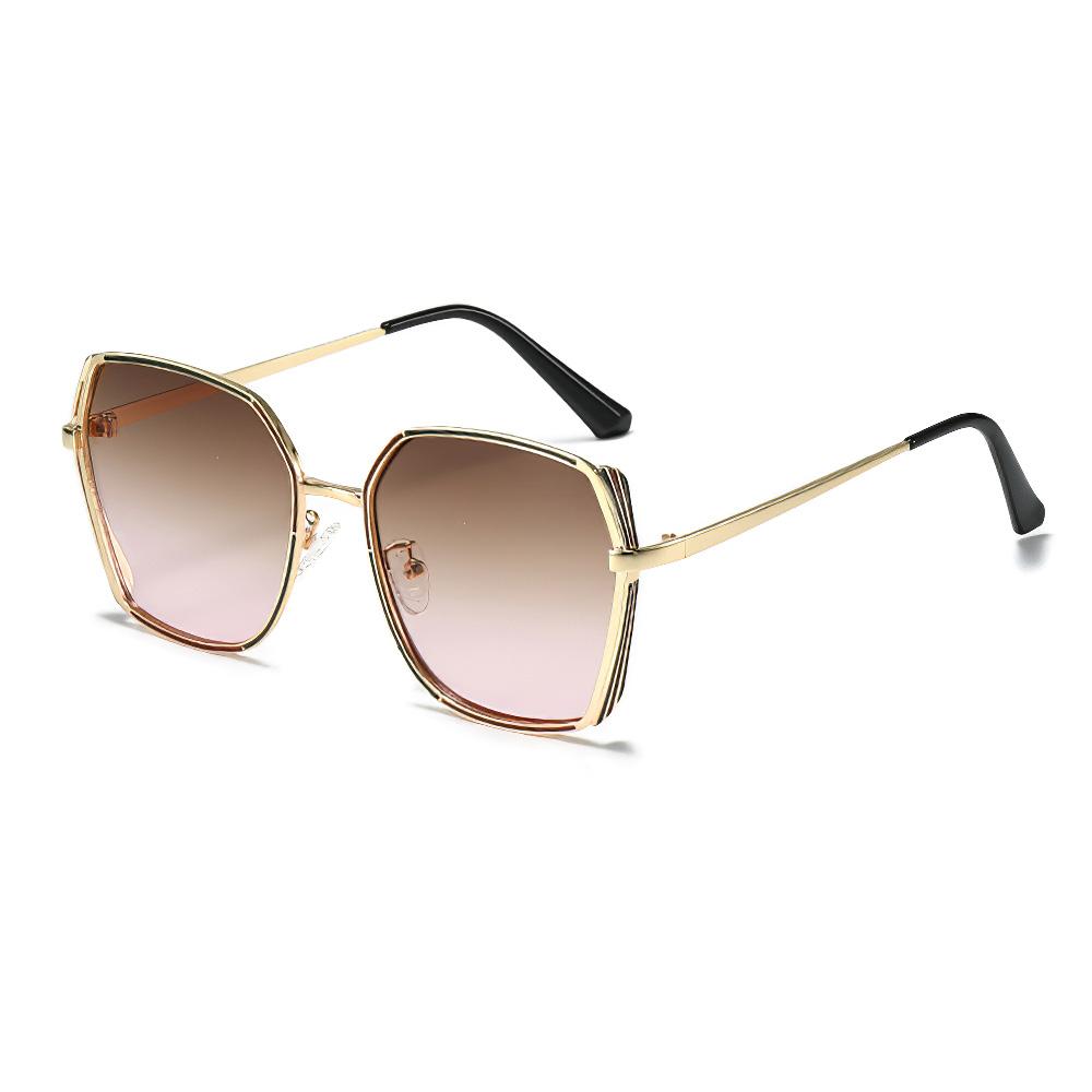Fashion Sunglasses for Women Minimalist Frame Gradient Lenses Metal Legs Streamlined Design