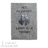 Kerry Blue Terrier, Irish Blue Terrier - Dog passport case, document case, gift for the traveller from the Art-Dog brand