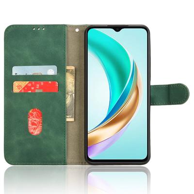 For Honor X6b 4G Leather Case Skin-Feel Anti-Drop Wallet Flip Phone Cover