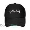 Heartbeat Plane A Design with a Travel and Energetic Vibe Mesh Baseball Cap