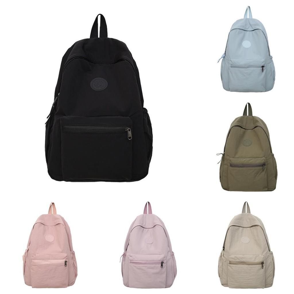 Foldable Simple Backpack With Solid Color And Letter Decoration Design Daily For