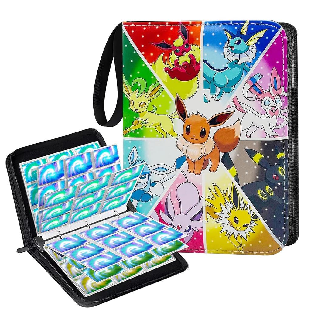 Card Album with Zipper, 9-Pocket 50 Pages Holds 900 Cards, Wear-Resistant and Waterproof, Ideal for Collectors