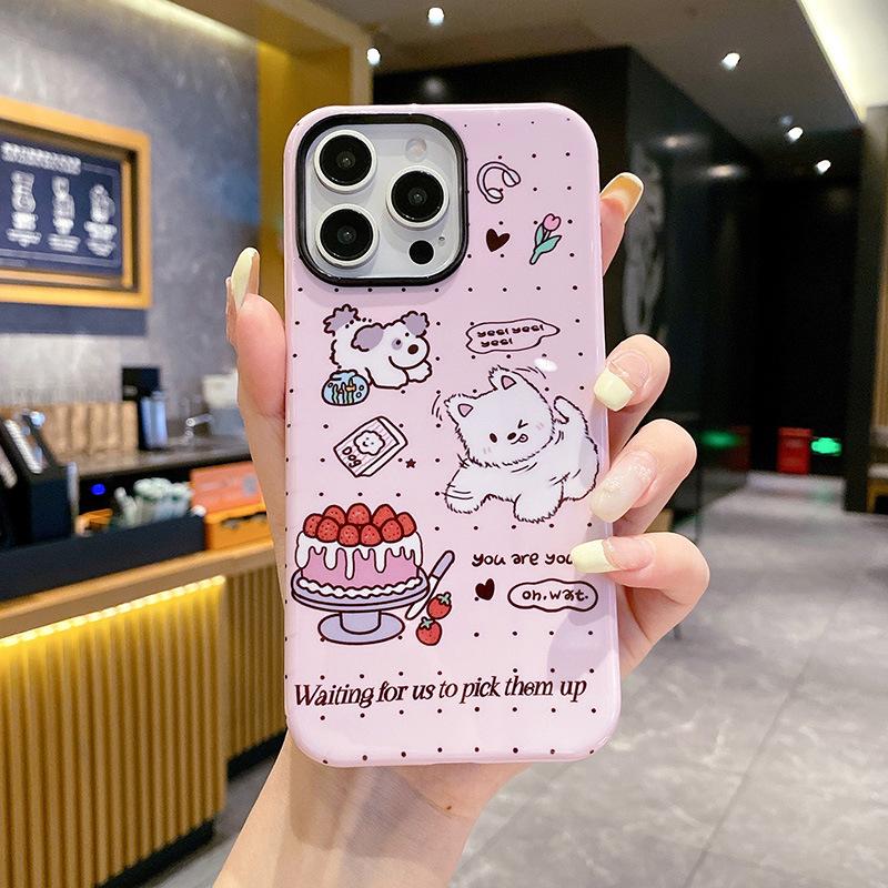 Hairstyle Puppy for Apple 17promax Cartoon Cute for IPhone16pro Lens All-Inclusive 15 New Style 14