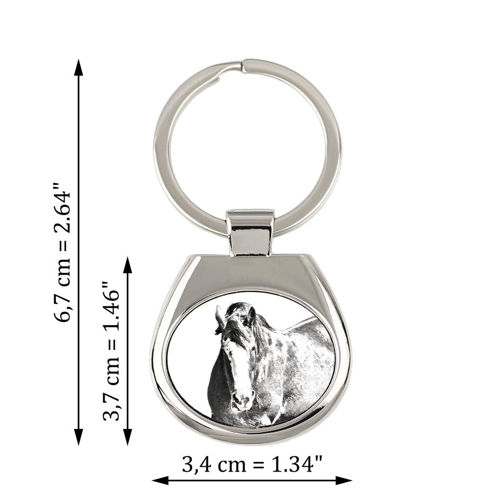 Clydesdale - Schlüsselanhänger mit einem Pferd, Schlüsselanhänger mit Aufdruck, personalisierter Anhänger von der Marke Art-Dog