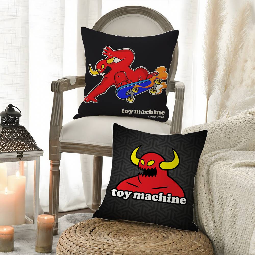 T-Toy M-Machines S-Skates Pillow Case Sofa Short Plush Double-Sided Hd Printing Room Home Office Gift Cushion Cover