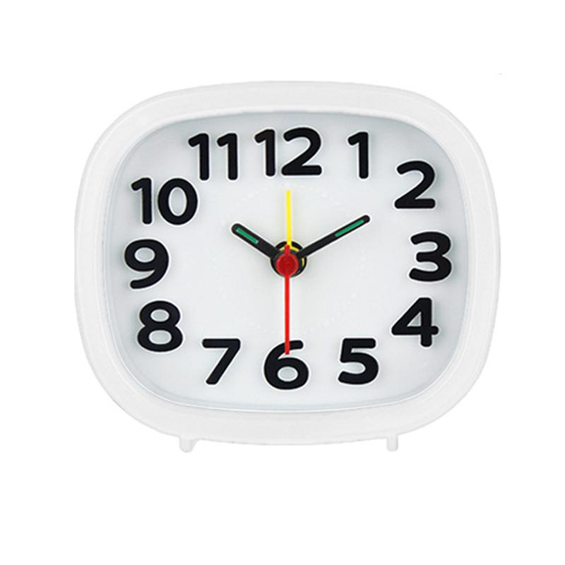 Sveglia Quadrata Creativa Senza Ticchettio Numero Silenzioso Orologi da Camera Comodino Ufficio Arredamento Casa Orologi al Quarzo a Batteria