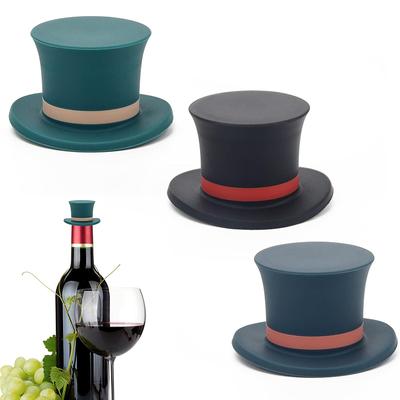 LMETJMA 3 Stücke Silikon Magic Cap Weinflaschenverschluss Wiederverwendbarer Weinverschluss Flaschenverschlüsse Weinversiegelung Für Weihnachten Dekorative JT235