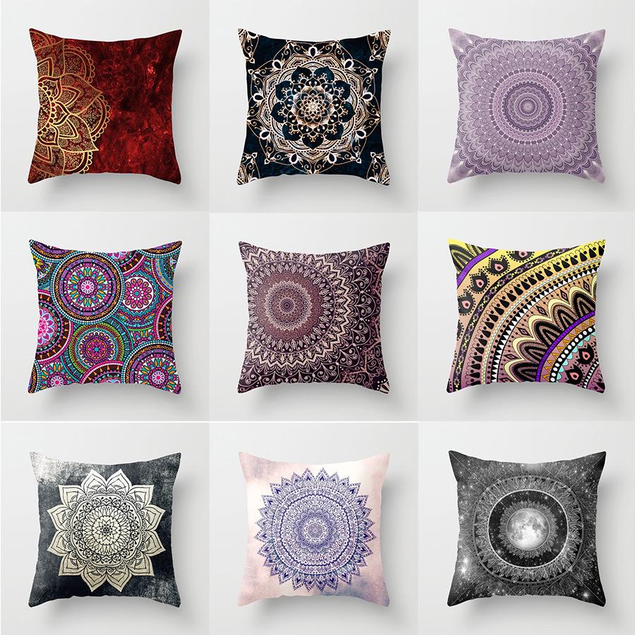 New Mandala Series Ethnic Theme Polyester Pillow Case Cushion Exotic