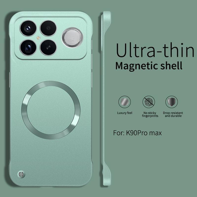 Fashion Matte Hard Frameless Magnetic Phone Case for Xiaomi Poco F9 Ultra F9 Pro F8 Ultra F8 Pro Metallic Paint Frosted Thin Back Cover