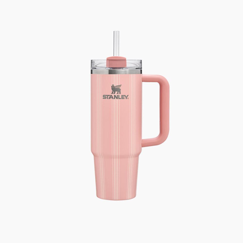 Stanley Quencher H2.0 FlowState Tumbler 887ml, Picnic Stripe - Peach Rose 887ml/ Peach Rose