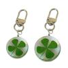 Lucky Charm Four Leaf Clovers Pendant Contemporary Four Leaf Clovers Handmade Pendant for Statement Fashion Pieces