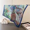 Spring and floral print silk 70cm square scarf shawl versatile high-end tie scarf neck kerchief women's scarf shawl